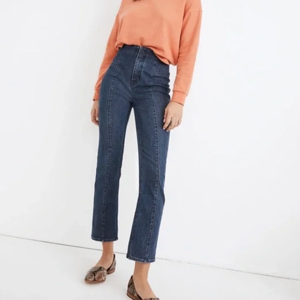 Madewell Slim Demi-Boot Jeans in Reyes Wash: Seamed TENCEL™ Denim Edition 29